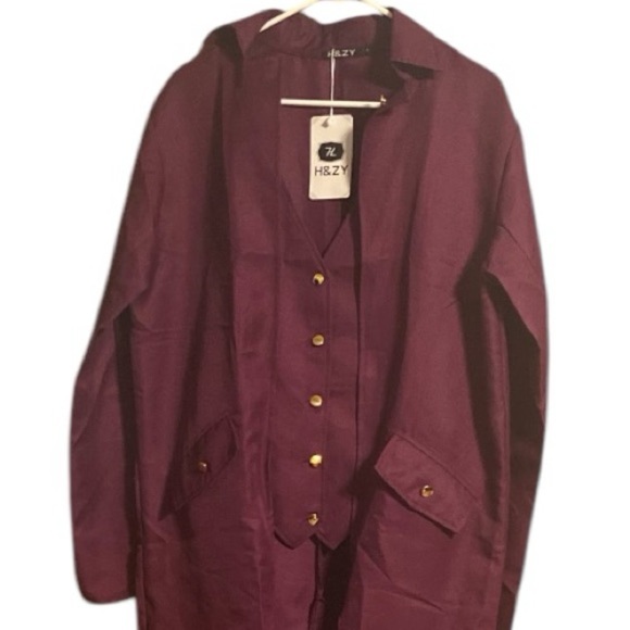 Women’s Size Large Long tailcoat/jacket lightweight, cropped front long in back - Picture 3 of 10